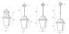 RYE 20 SOLID BRASS EXTERIOR PENDANT IP43. BRASS OR BLACK